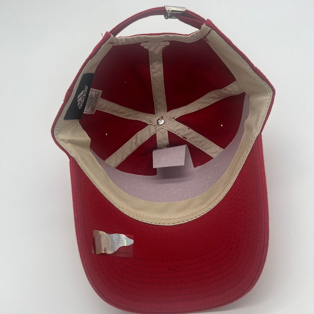 NC State Wolfpack Adidas Womens Red‎ Hat Baseball Cap Adjustable - Picture 5 of 7
